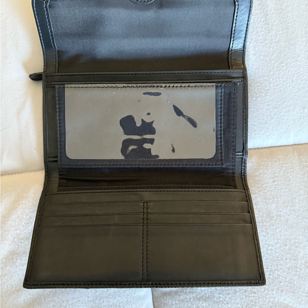 Coach Black Signature Pattern Wallet - Picture 7 of 7